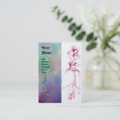 BEAUTY MODE, rode roze blauwe witte parel Visitekaartje (Staand voorkant)
