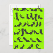 Beauty Mode Shoes Silhouettes Briefkaart (Voorkant / Achterkant)