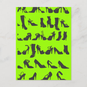 Beauty Mode Shoes Silhouettes Briefkaart