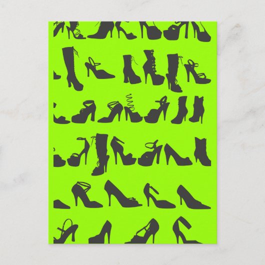Beauty Mode Shoes Silhouettes Briefkaart (Voorkant)