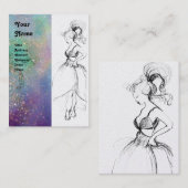 BEAUTY MODE witte parel Visitekaartje (Voorkant / Achterkant)