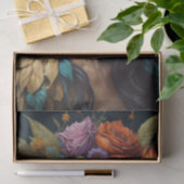 Beauty mysterious black haired flower woman v2 tissuepapier (Geschenk)