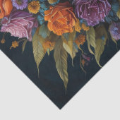 Beauty mysterious black haired flower woman v2 tissuepapier (Detail)