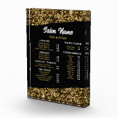 Beauty Nail Salon Prijs Lijst menu goud confetti Fotoblokken (Rechts)