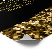 Beauty Nail Salon Prijs Lijst menu goud confetti Poster (Hoek)