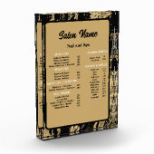 Beauty Nail Salon Prijs Lijst menu goud Marmer Fotoblokken (Links)