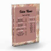 Beauty Nail Salon Prijs Lijst menu Marmer Fotoblokken (Links)