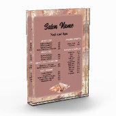 Beauty Nail Salon Prijs Lijst menu Marmer Fotoblokken (Links)