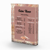 Beauty Nail Salon Prijs Lijst menu Marmer Fotoblokken (Rechts)