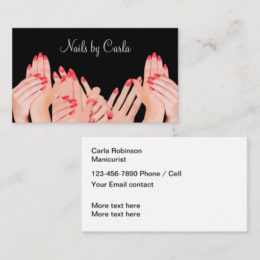 Beauty Nails Manicure Visitekaartje (Voorkant / Achterkant)