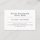 Beauty Nails Nail Bar Afspraakkaart Visitekaartje (Voorkant)