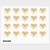 Beauty Name Bridal Heart Dankjewel Champaigne Meta Hart Sticker (Vel)