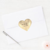 Beauty Name Bridal Heart Dankjewel Champaigne Meta Hart Sticker (Envelop)