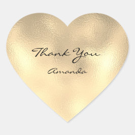 Beauty Name Bridal Heart Dankjewel Champaigne Meta Hart Sticker