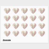Beauty Name Bridal Heart Hartelijk dank Roos Pearl Hart Sticker (Vel)
