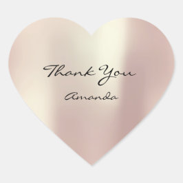 Beauty Name Bridal Heart Hartelijk dank Roos Pearl Hart Sticker