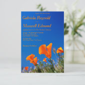 Beauty Natuur Bloemen Californië Poppy Bruiloft Kaart (Staand voorkant)