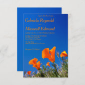 Beauty Natuur Bloemen Californië Poppy Bruiloft Kaart (Voorkant / Achterkant)