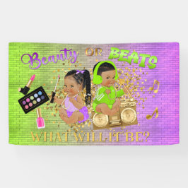 Beauty of Beats Paars Green Gold Gender onthullen Spandoek