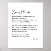 Beauty of Life Inspirerend gedicht Wall Art Poster (Voorkant)