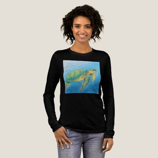 Beauty of the turtle Tri-Blend shirt (Voorkant)