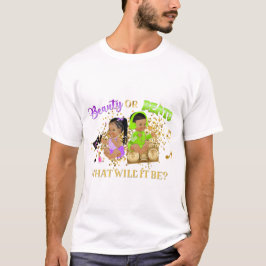 Beauty or Beats Paars Groen Geslacht Reveal T-shirt