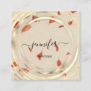 Beauty Organic Bio Shop Gold QRCode Logo Soap Body Vierkante Visitekaartje