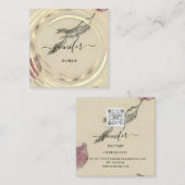 Beauty Organic Bio Shop Herb QR Logo Soap Natural Vierkante Visitekaartje (Voorkant / Achterkant)