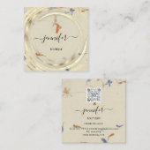 Beauty Organic Bio Shop Herb QR Logo Soap Natural Vierkante Visitekaartje (Voorkant / Achterkant)