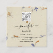 Beauty Organic Bio Shop Herb QR Logo Soap Natural Vierkante Visitekaartje (Achterkant)