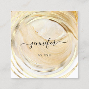 Beauty Organic Bio Shop QR Logo Soap Balm Gold Vierkante Visitekaartje