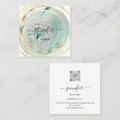 Beauty Organic Bio Shop QR Logo Soap Mint White Vierkante Visitekaartje (Voorkant / Achterkant)