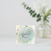 Beauty Organic Bio Shop QR Logo Soap Mint White Vierkante Visitekaartje (Staand voorkant)