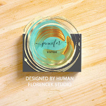 Beauty Organic Shop QR Code Logo Aqua Gold Paint