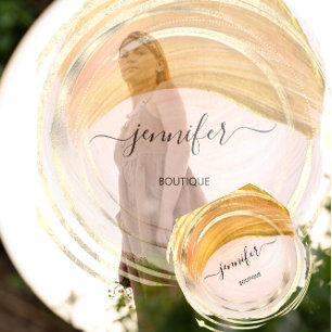 Beauty Organic Shop QR Logo Soap Pink Gold Pink Vierkante Visitekaartje