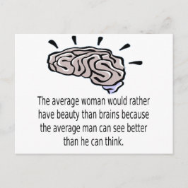 Beauty Over Brains Briefkaart