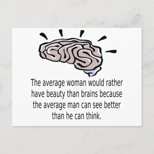 Beauty Over Brains Briefkaart (Voorkant)