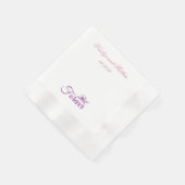 Beauty Paarse Pur bruiloft Bloemen Servet (Hoek)