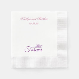 Beauty Paarse Pur bruiloft Bloemen Servet