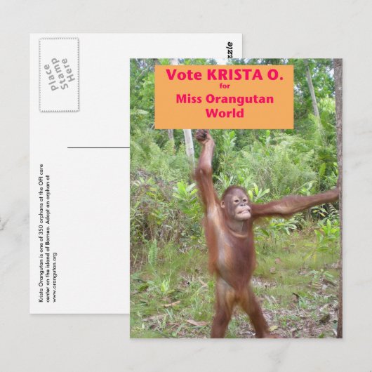 Beauty Pageant-activist Briefkaart (Voorkant / Achterkant)