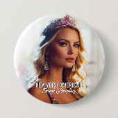 Beauty Pageant Button Pin - Kies vorm en grootte (Voorkant)