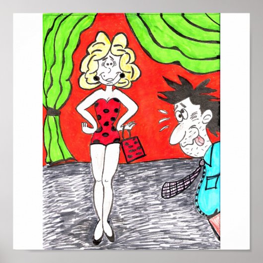 Beauty Pageant Humor Cartoon Print (Voorkant)