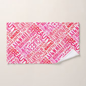 Beauty Pageant - Roze mooie woorden afdrukken Bad Handdoek (Handdoek)