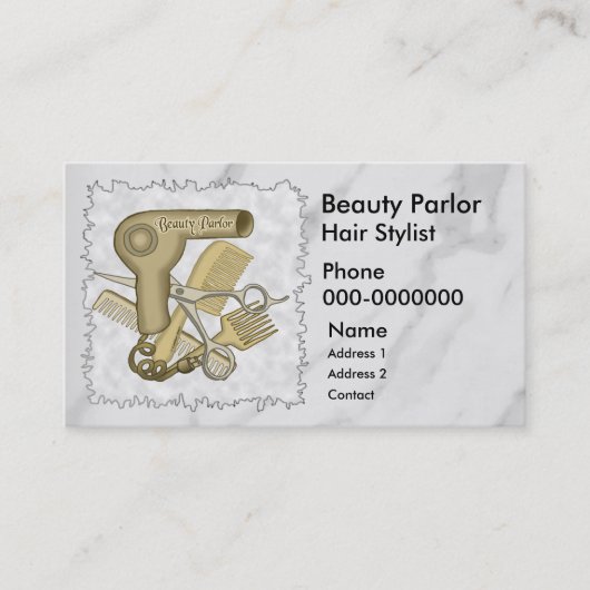 Beauty Parlor Appointment Card Afsprakenkaartje (Voorkant)