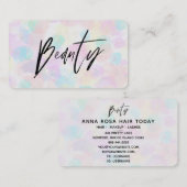 ** BEAUTY Pastel Abstract Zachte Regenboog Modern Visitekaartje (Voorkant / Achterkant)