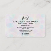 ** BEAUTY Pastel Abstract Zachte Regenboog Modern Visitekaartje (Achterkant)