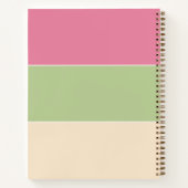 Beauty Pastel Color Block & Script Naam Notitieboek (Achterkant)