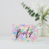 ** BEAUTY Pastel Kleurrijke regenboog Modern Abstr Visitekaartje (Staand voorkant)