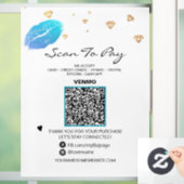 *~* Beauty Pay betaling QR-code LIPS raamsticker (Huis)