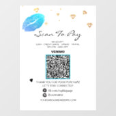 *~* Beauty Pay betaling QR-code LIPS raamsticker (Vel)